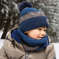 Kids/BOY Deux par Deux Striped Knit Hat 2-14