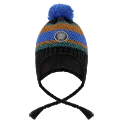 Kids/BOY Deux par Deux Beanies>Striped Knit Hat 2-14