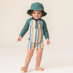BOY Nano Swimsuits>Striped 2pc Uv Swimsuit 12-24m