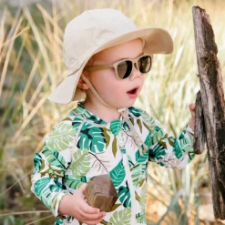 BOY Jan n Jul Hats & Caps|Hats And Caps>Striped UV Cotton Hat 0-24m