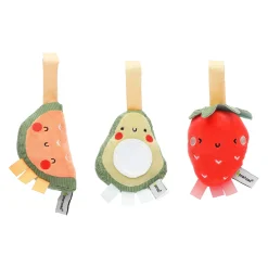 Pearhead Stroller Toy Set of 3 - Watermelon, Avocado, Strawberry