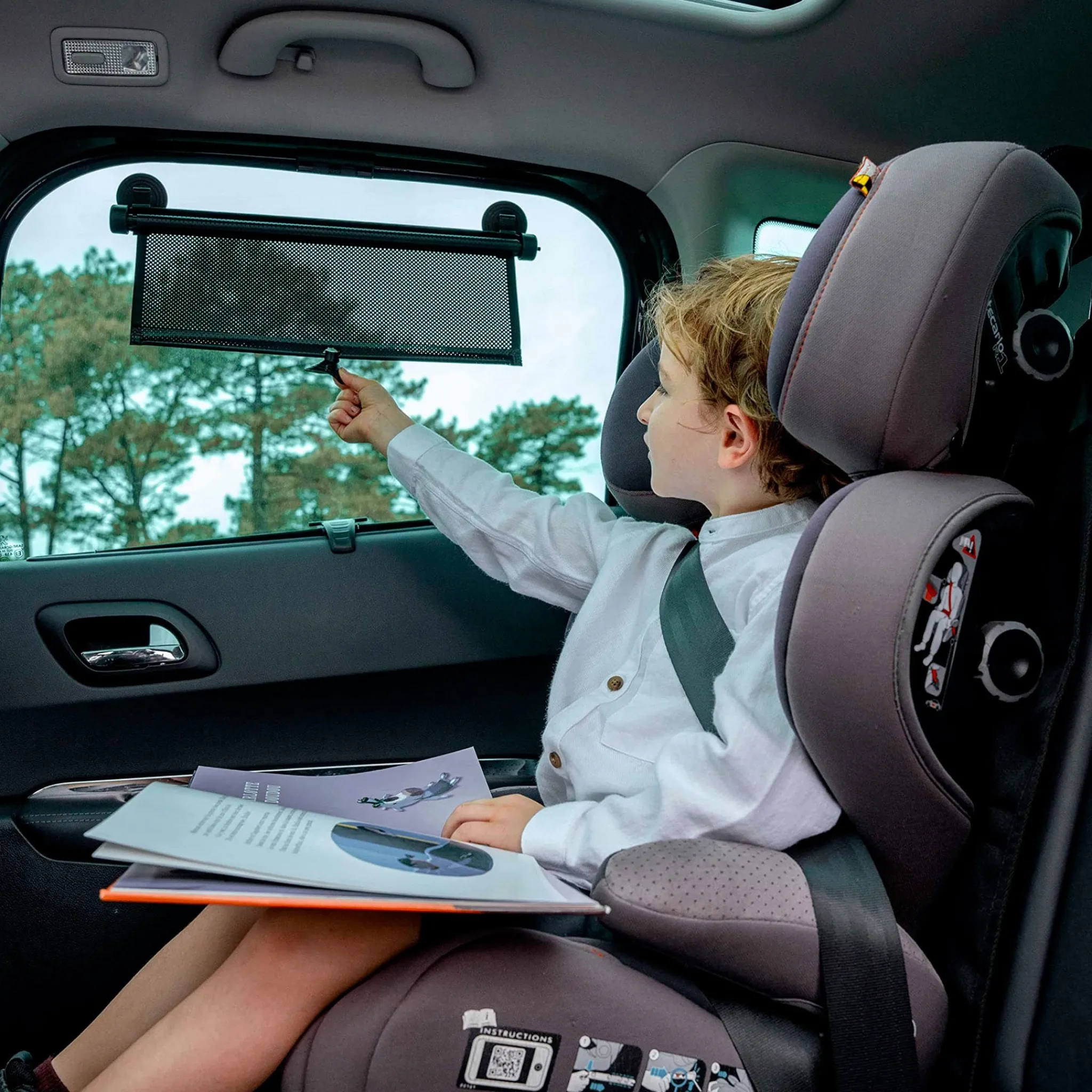Kids Ezimoov Car Seats & Booster Seats|Car Seats>Suction Cup Car Side Window Retractable Sunshade