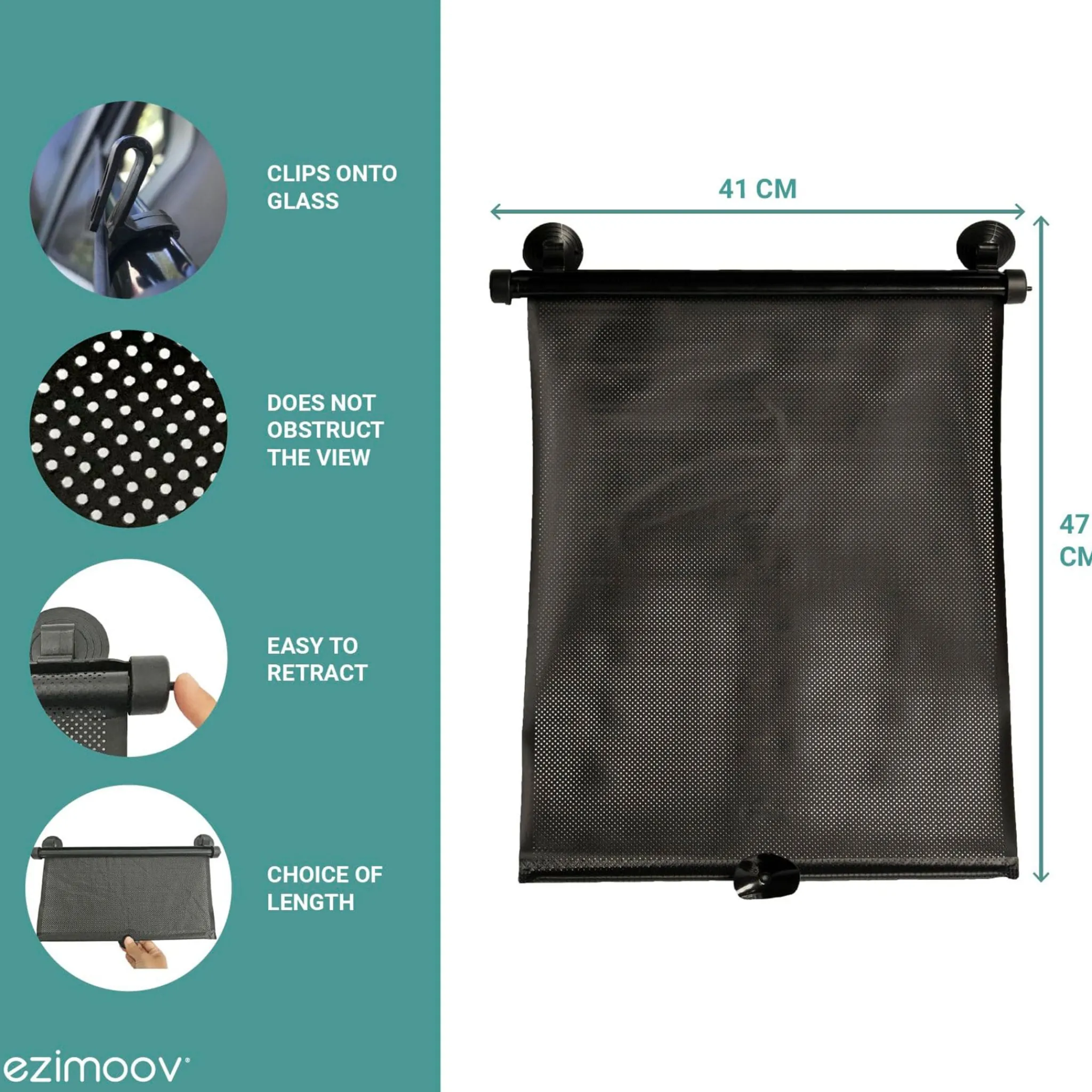 Kids Ezimoov Car Seats & Booster Seats|Car Seats>Suction Cup Car Side Window Retractable Sunshade
