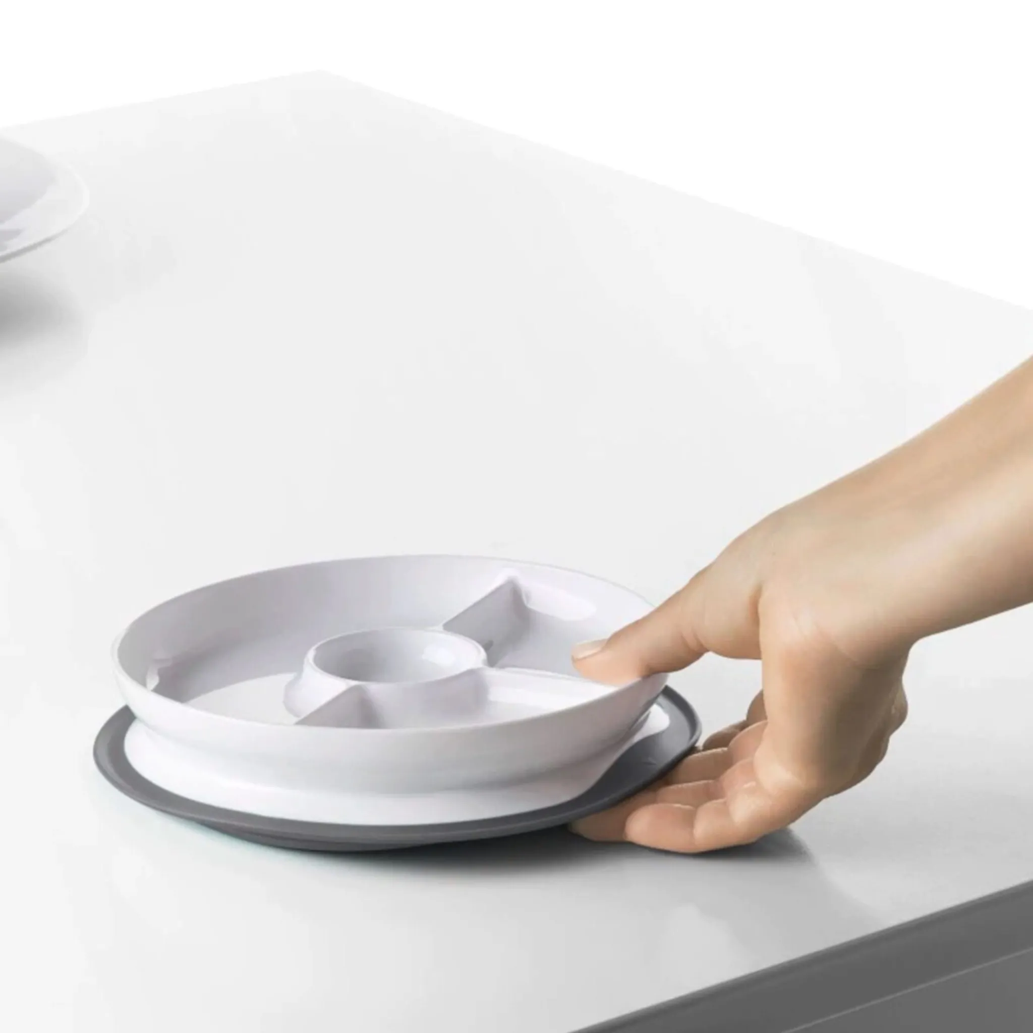 Kids Oxo Tot Plates & Placemats|Tableware>Suction Plate - Grey