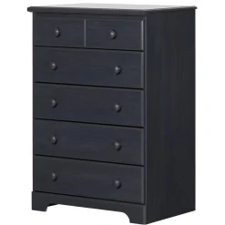 South Shore Storage Furniture>Summer Breeze 6-Drawer Chest Dresser - Blueberry