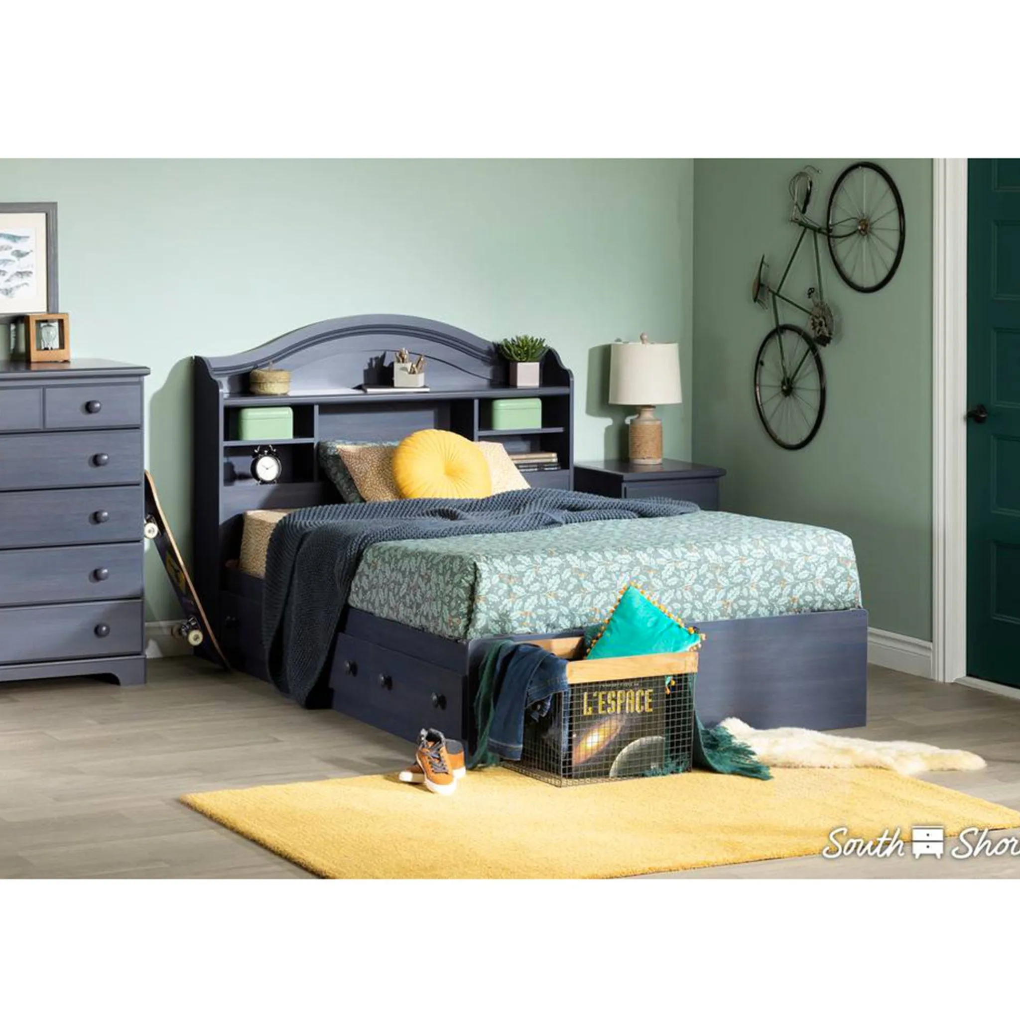 South Shore Storage Furniture>Summer Breeze 6-Drawer Chest Dresser - Blueberry
