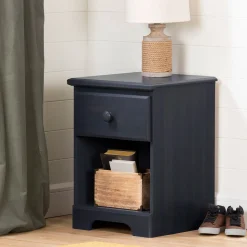 South Shore Summer Breeze 1-Drawer Nightstand - Blueberry
