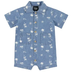 BOY Chat Botte Rompers & Jumpsuits>Surf Chambray Romper 3-24m