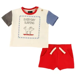 BOY Chat Botte Outfit Sets>Surf Dog Short Set 3-24m