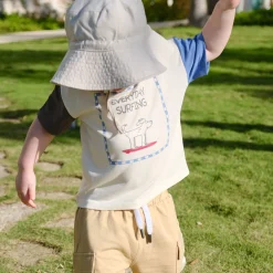 Kids/BOY Chat Botte Tops>Surf Dog T-shirt 2-10