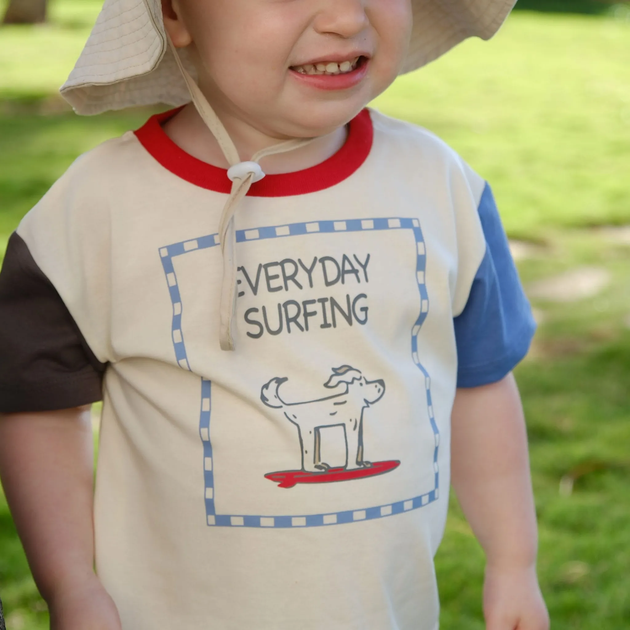 Kids/BOY Chat Botte Tops>Surf Dog T-shirt 2-10