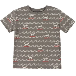 Kids/BOY Chat Botte Surf Dogs T-shirt 2-8y