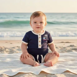 BOY Chat Botte Surf Romper 3-24m