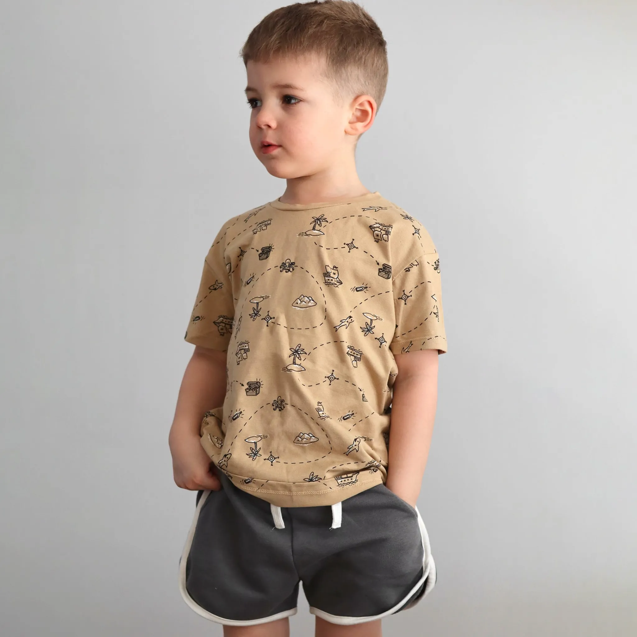 Kids/BOY Chat Botte Surf Shorts 2-8y