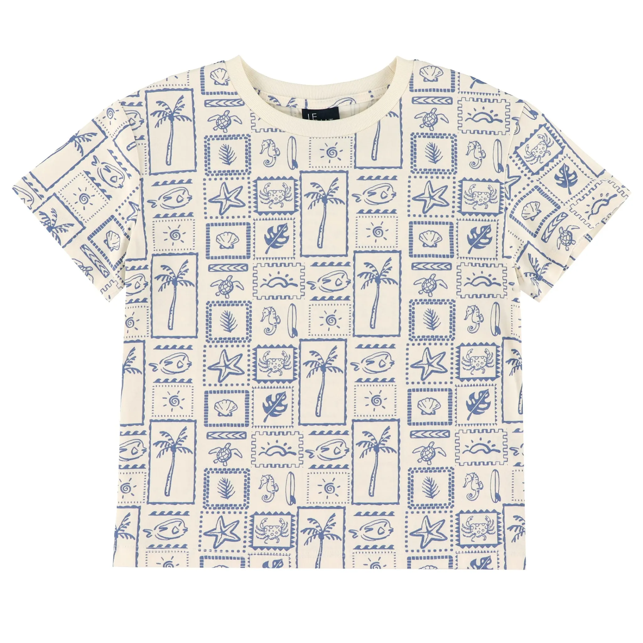 Kids/BOY Chat Botte Tops>Surf Stamps T-shirt 2-8y