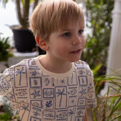Kids/BOY Chat Botte Tops>Surf Stamps T-shirt 2-8y