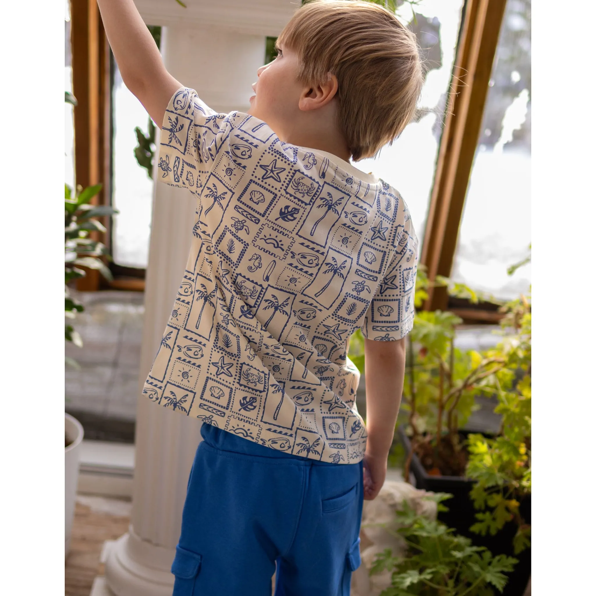 Kids/BOY Chat Botte Tops>Surf Stamps T-shirt 2-8y