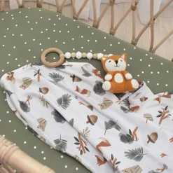 Kids Living Textiles Blankets|Blankets>Swaddle Blanket (2) Jersey - Forest
