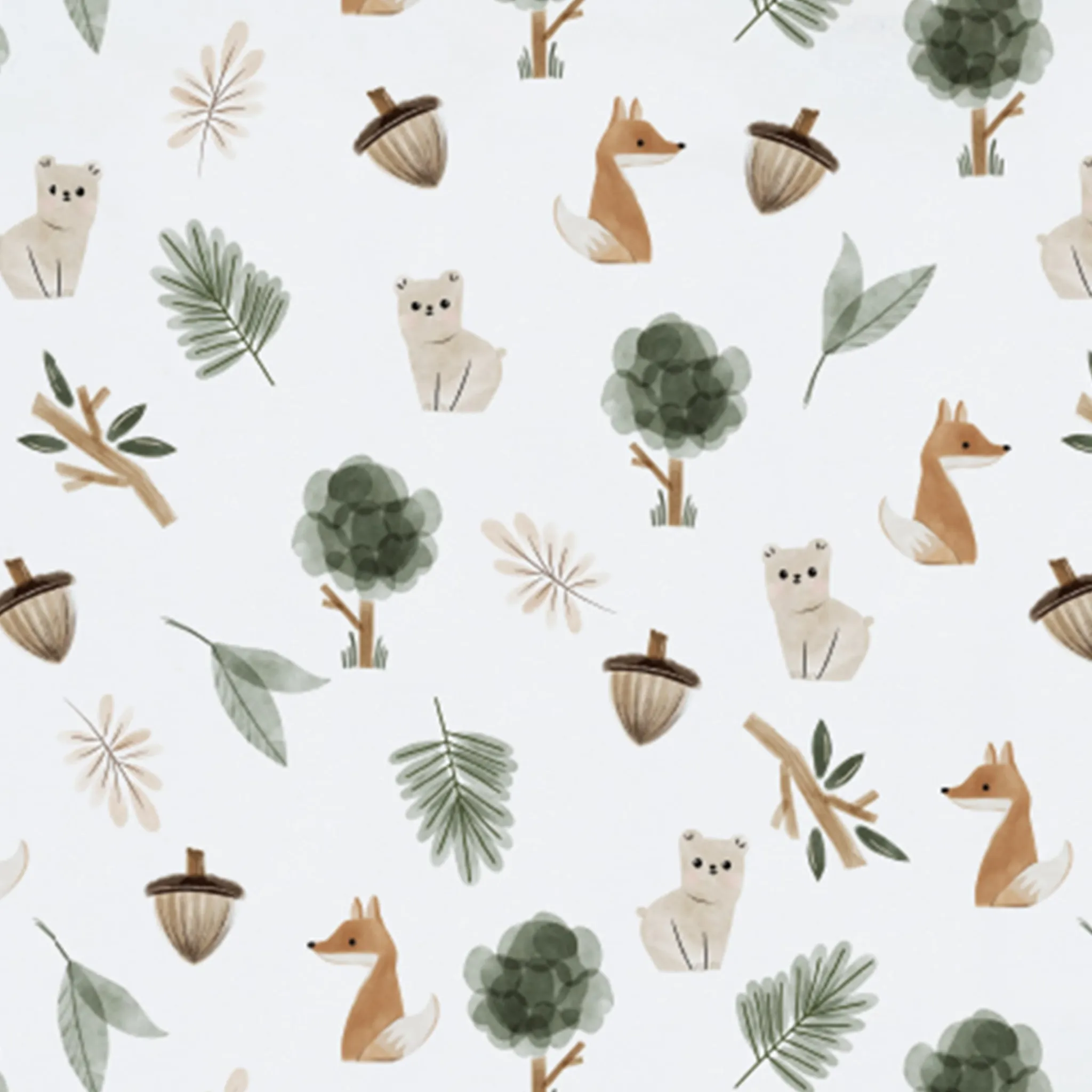 Kids Living Textiles Blankets|Blankets>Swaddle Blanket (2) Jersey - Forest