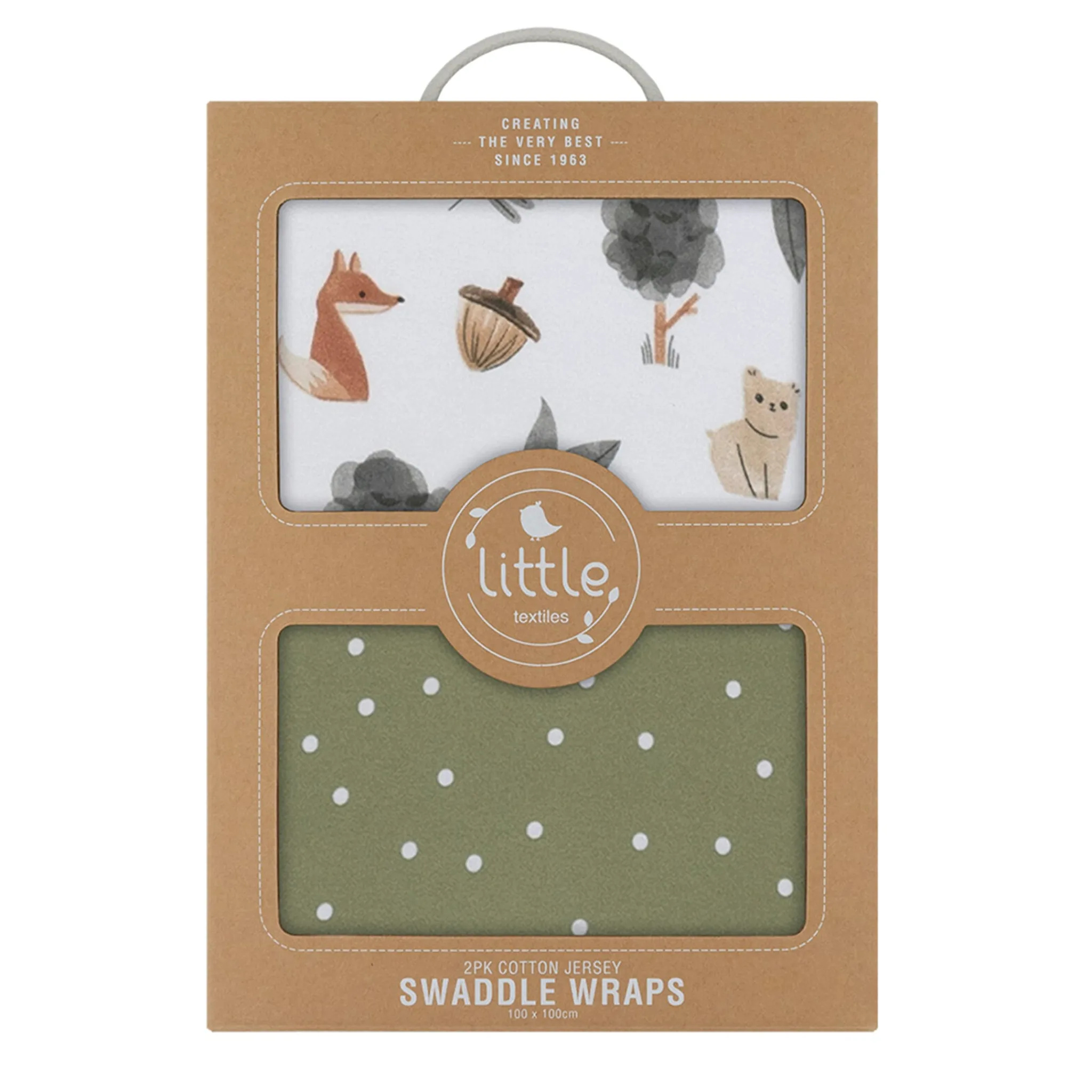 Kids Living Textiles Blankets|Blankets>Swaddle Blanket (2) Jersey - Forest