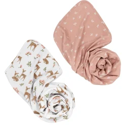 Kids Living Textiles Swaddle Blanket (2) Jersey - Sophia Garden