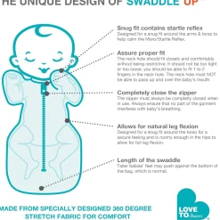 Love to Dream Swaddle Up SILKY-LUX™ Bamboo Small 8-13lb - Cream