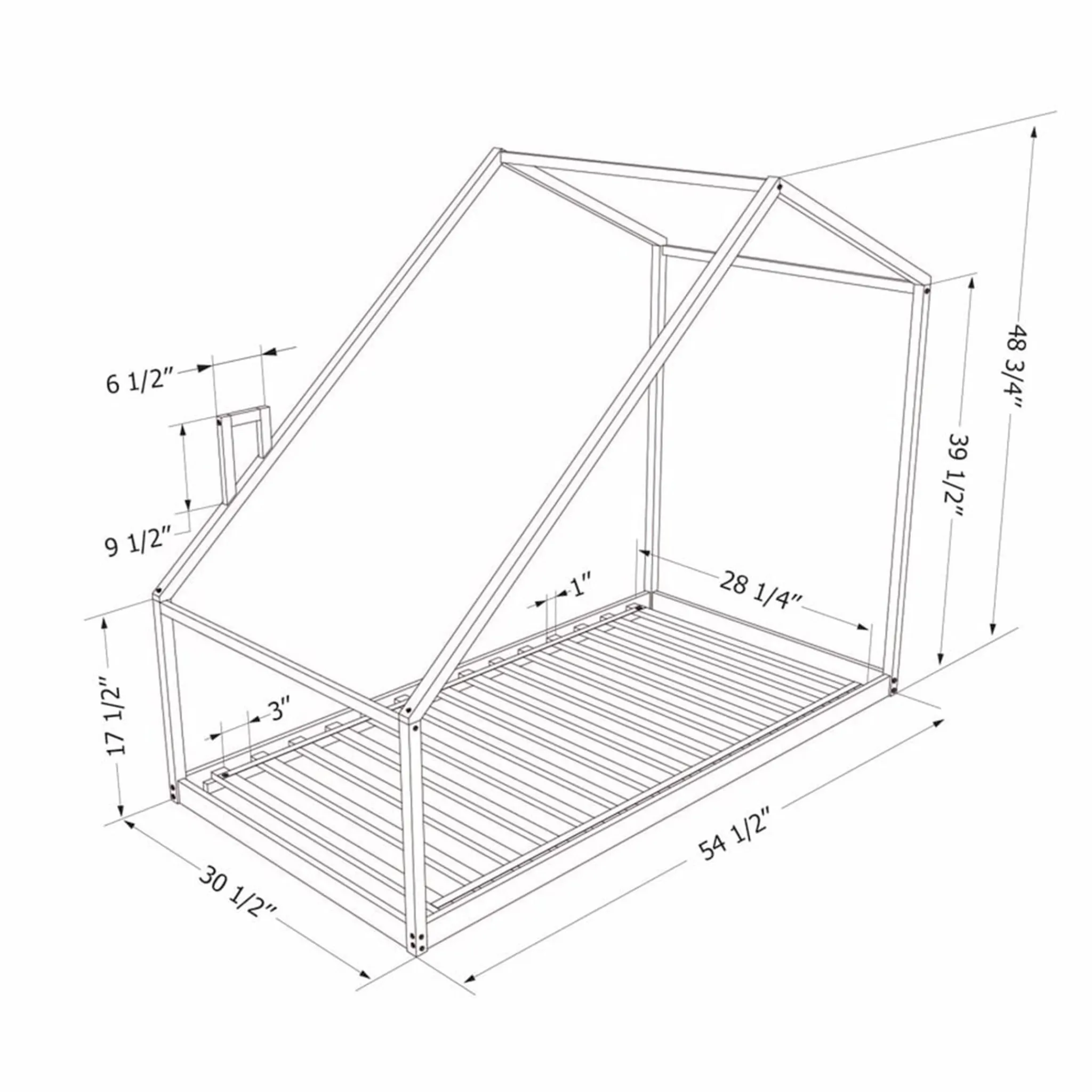 South Shore Cribs & Mattresses|Cribs & Mattresses>Sweedi - House Bed with Chimney for Baby - White