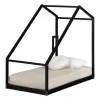 South Shore Sweedi - House Bed with Chimney for Baby - Black
