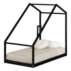 South Shore Sweedi - House Bed with Chimney for Baby - Black