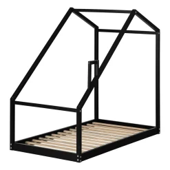 South Shore Sweedi - House Bed with Chimney for Baby - Black