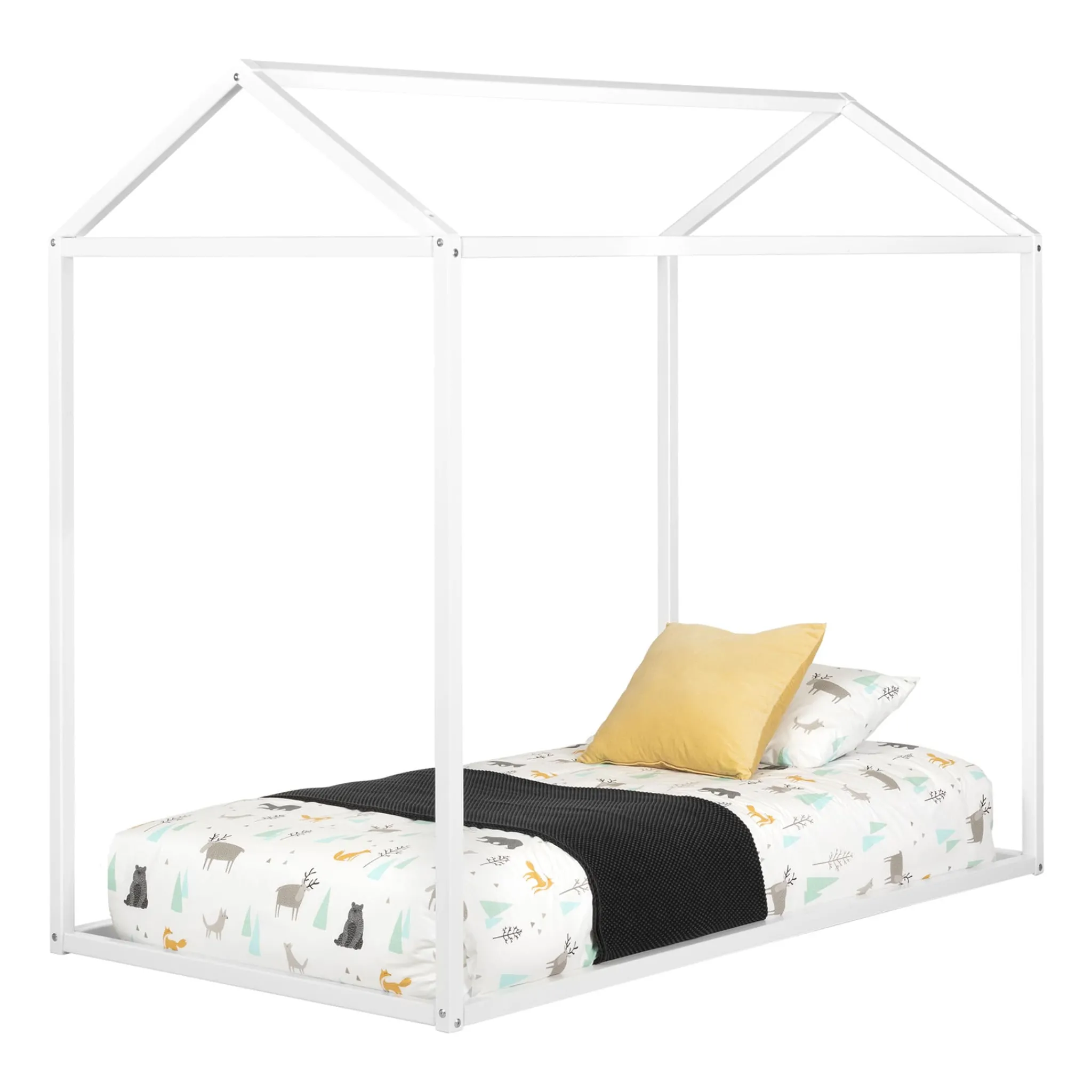 South Shore Twin, Full & Queen Beds>Sweedi House Bed for Twin Bed - White