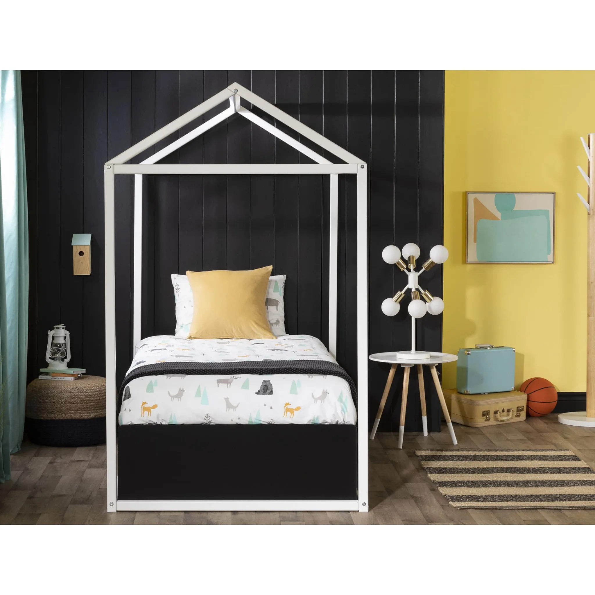 South Shore Twin, Full & Queen Beds>Sweedi House Bed for Twin Bed - White