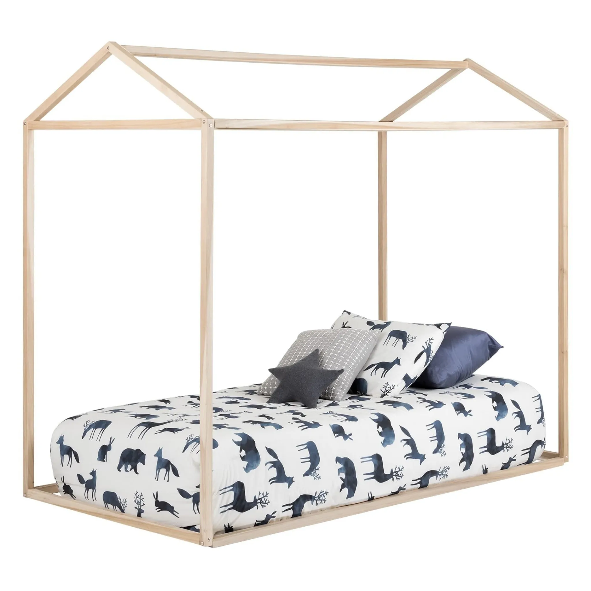 South Shore Twin, Full & Queen Beds>Sweedi House Bed for Twin Bed - Natural