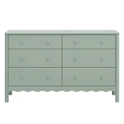 Babyletto Storage Furniture>Swell 6-Drawer Assembled Dresser - Light Sage