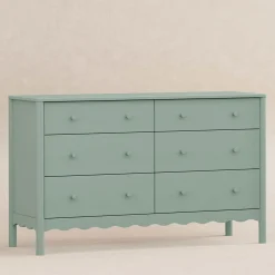 Babyletto Storage Furniture>Swell 6-Drawer Assembled Dresser - Light Sage