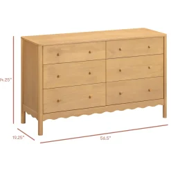 Babyletto Swell 6-Drawer Assembled Dresser - Honey