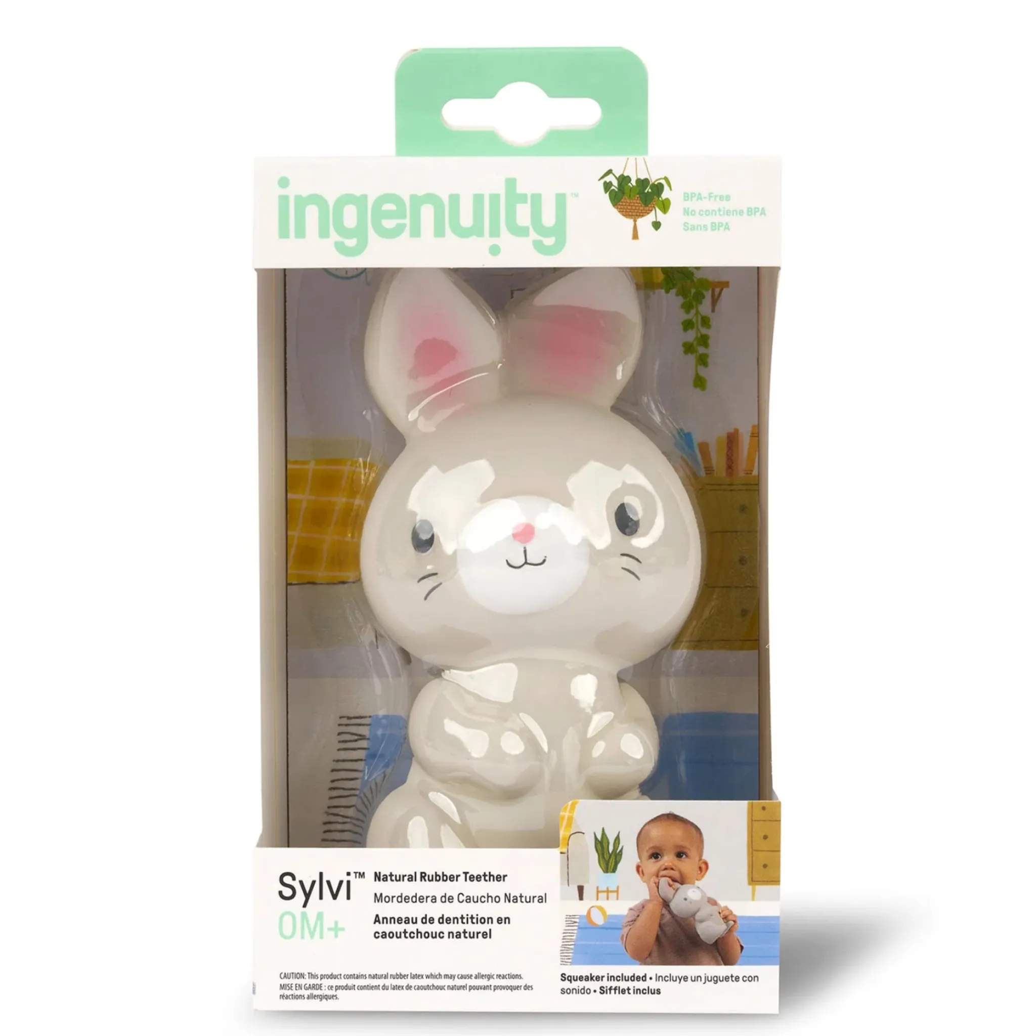 Ingenuity Teething Toys>Sylvi Natural Rubber Teether Toy