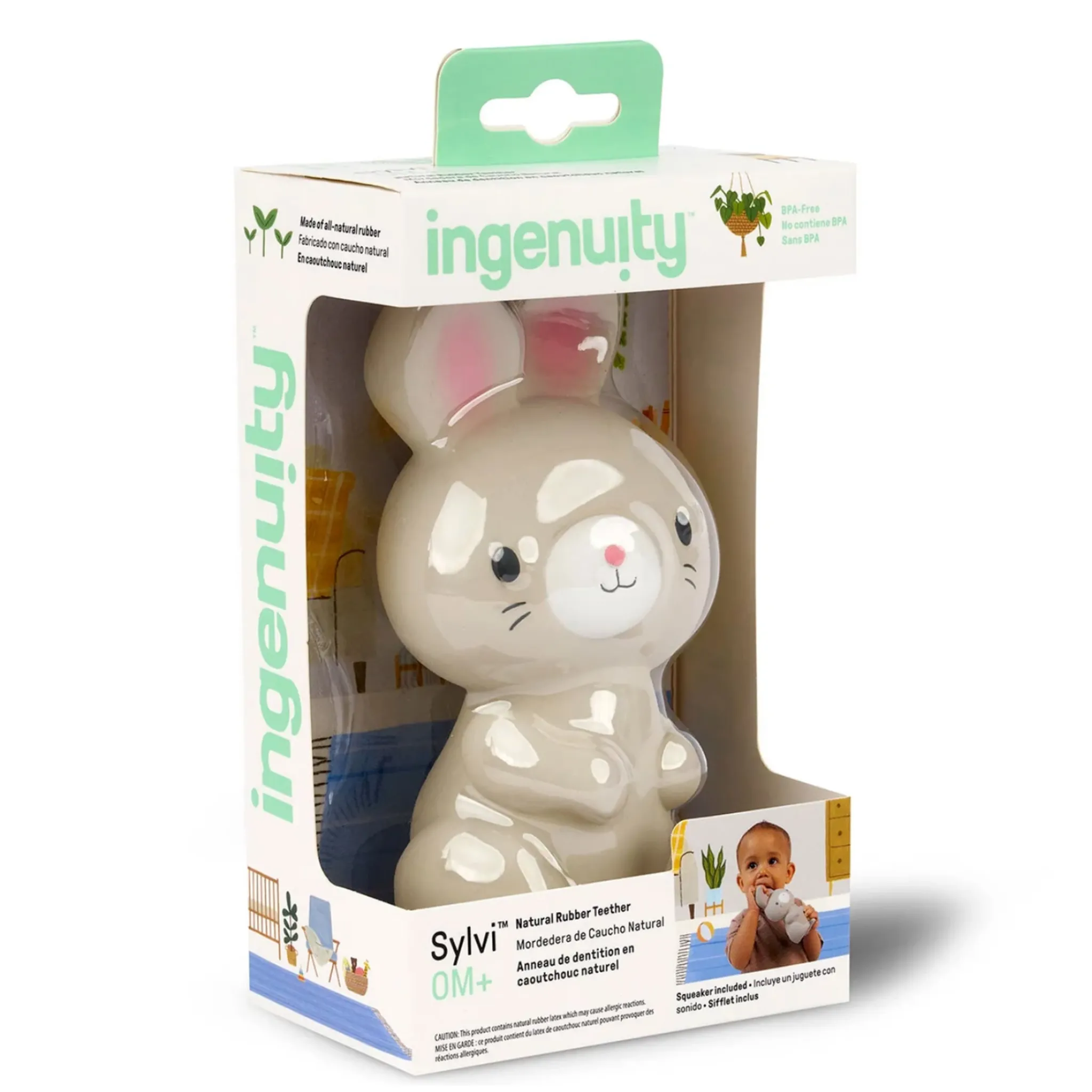 Ingenuity Teething Toys>Sylvi Natural Rubber Teether Toy