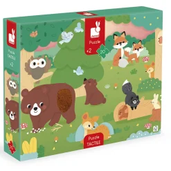 Kids Janod Tactile Puzzle Forest Animal