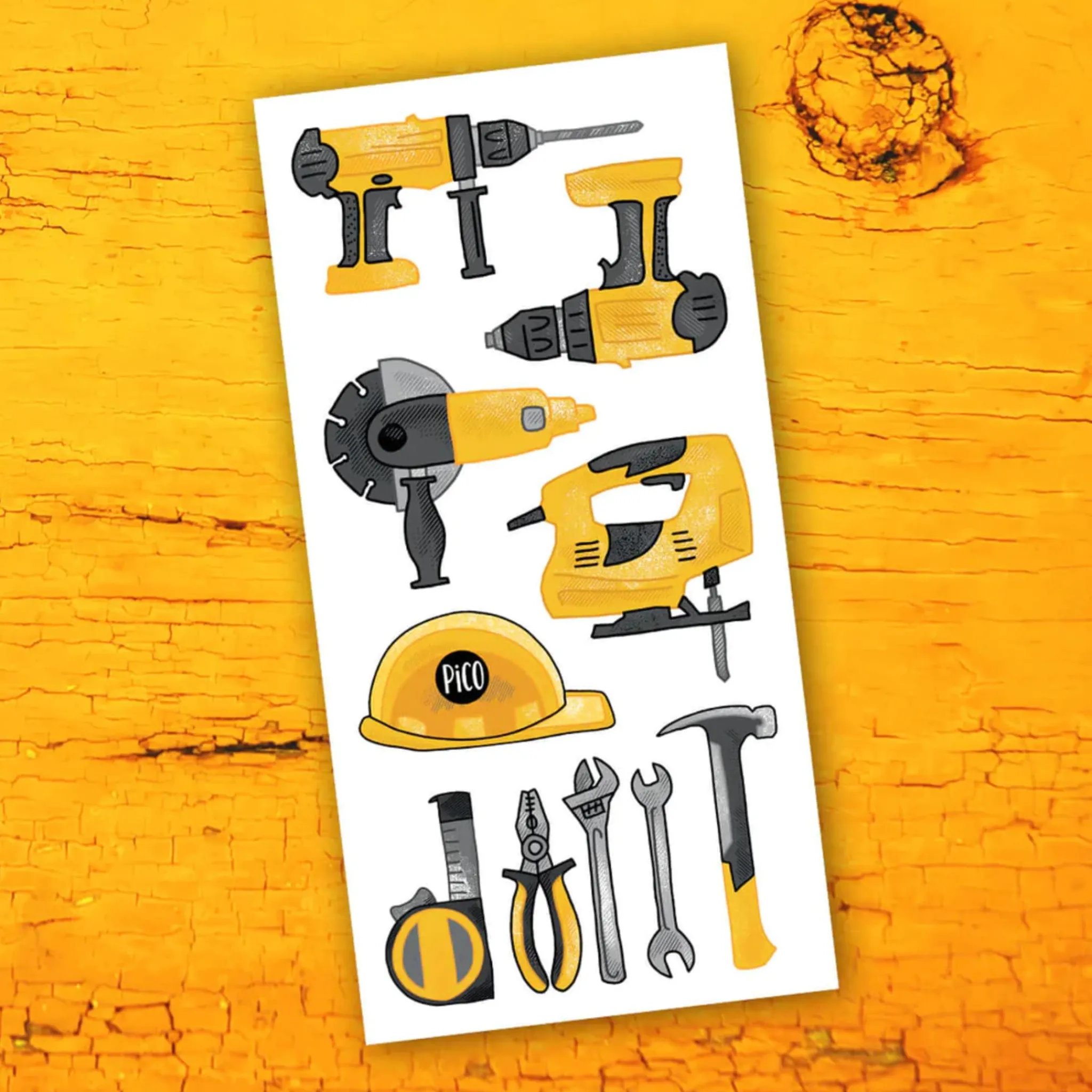 Kids Pico Tatouages Temporary Tattoos|Diy & Activities>Tattoos Pico - Contruction Tools