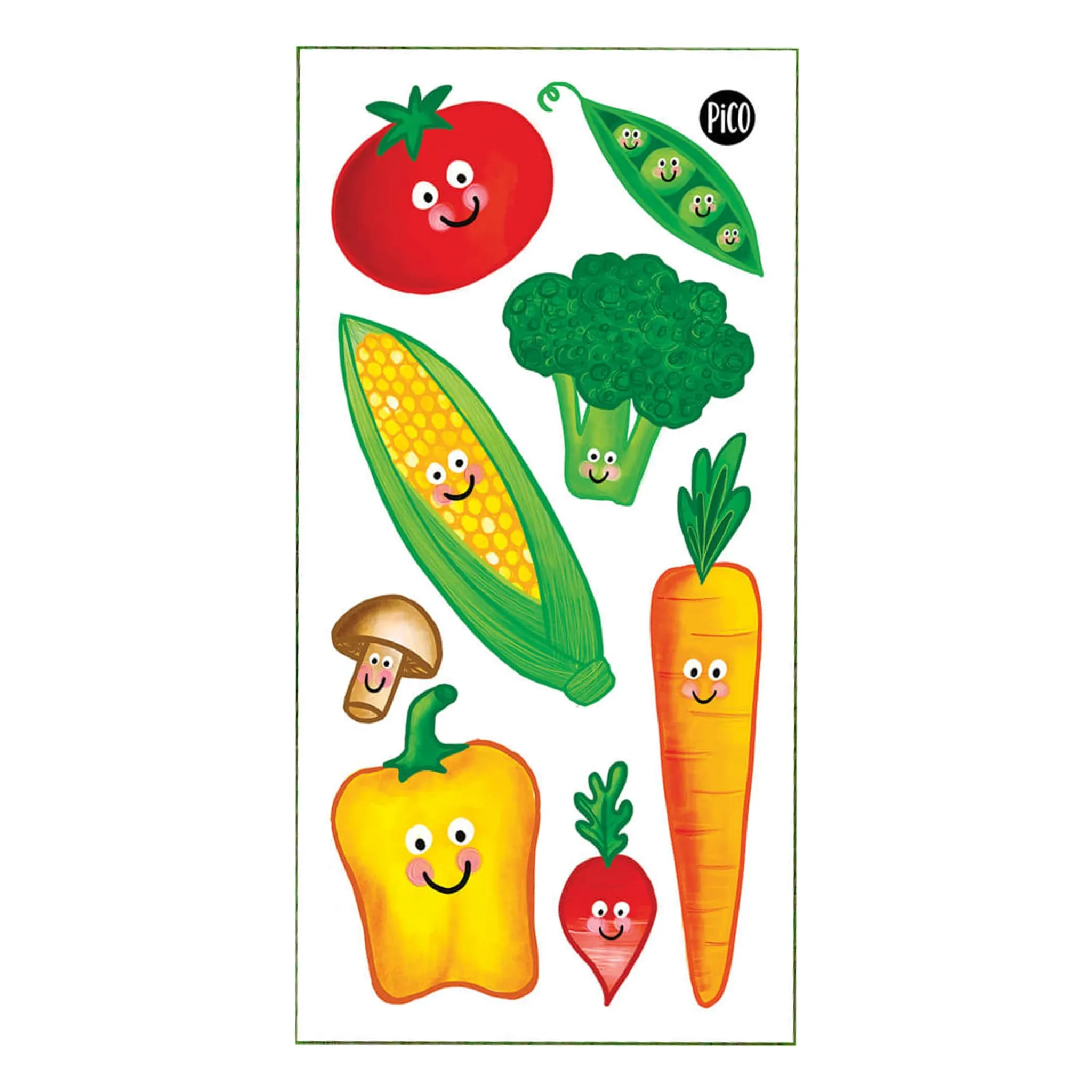 Kids Pico Tatouages Tattoos Pico - Friendly Vegetables