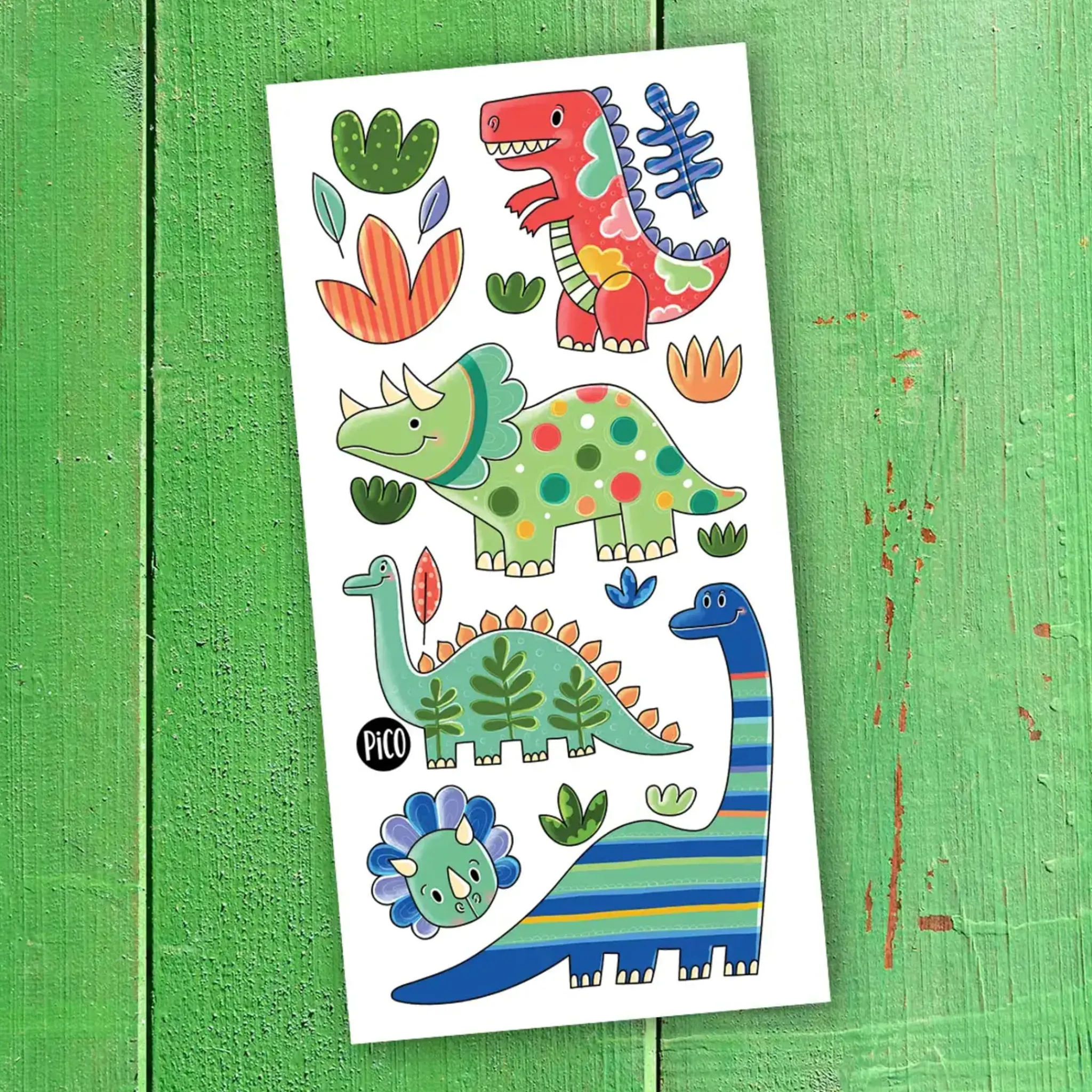 Kids Pico Tatouages Temporary Tattoos|Diy & Activities>Tattoos Pico-colorful Dinos
