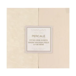 Kids Jasxtek Sheets|Bedding>Taupe-2pk Percal Crib Sheet