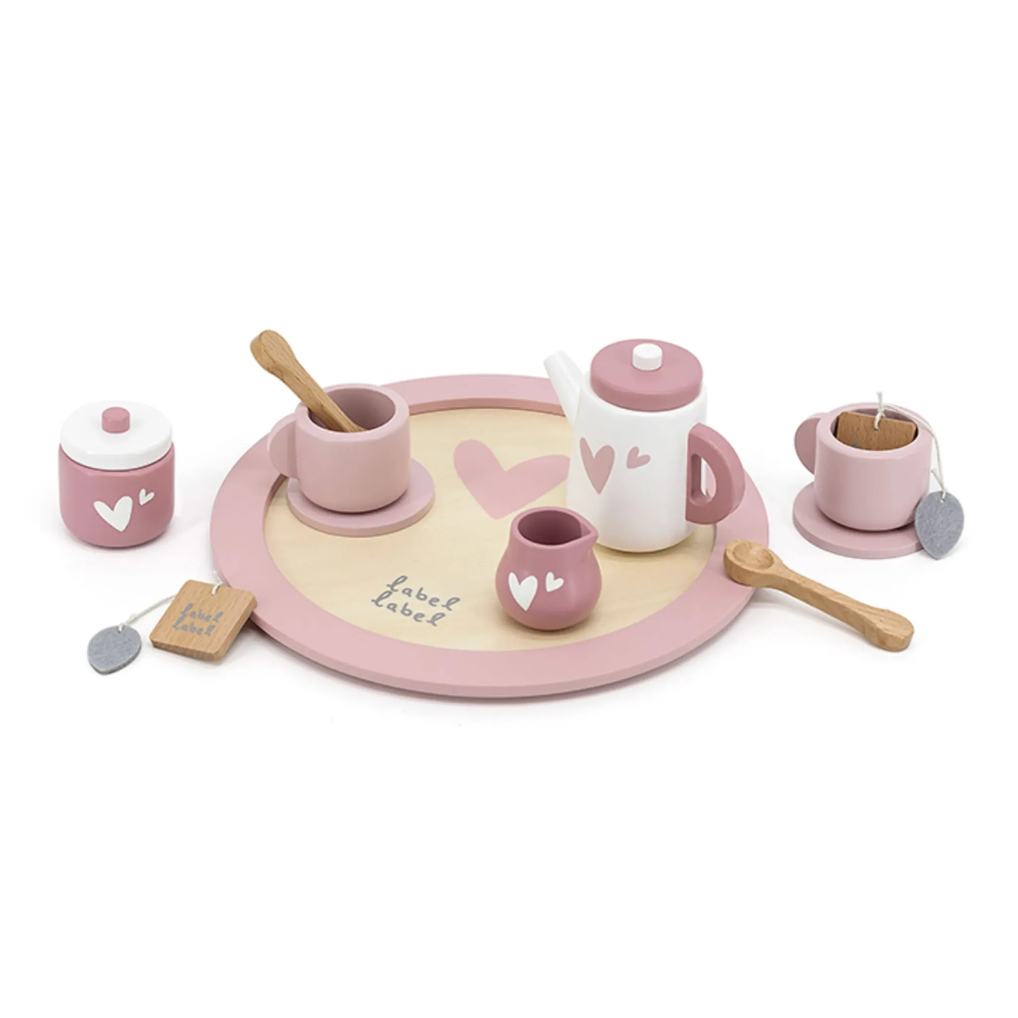 Kids Label Label Pretend Play & Imitation|Wooden Toys>Tea Set - Pink