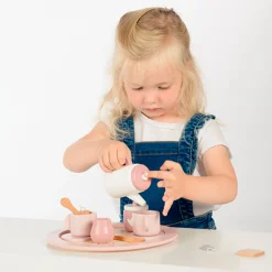 Kids Label Label Pretend Play & Imitation|Wooden Toys>Tea Set - Pink