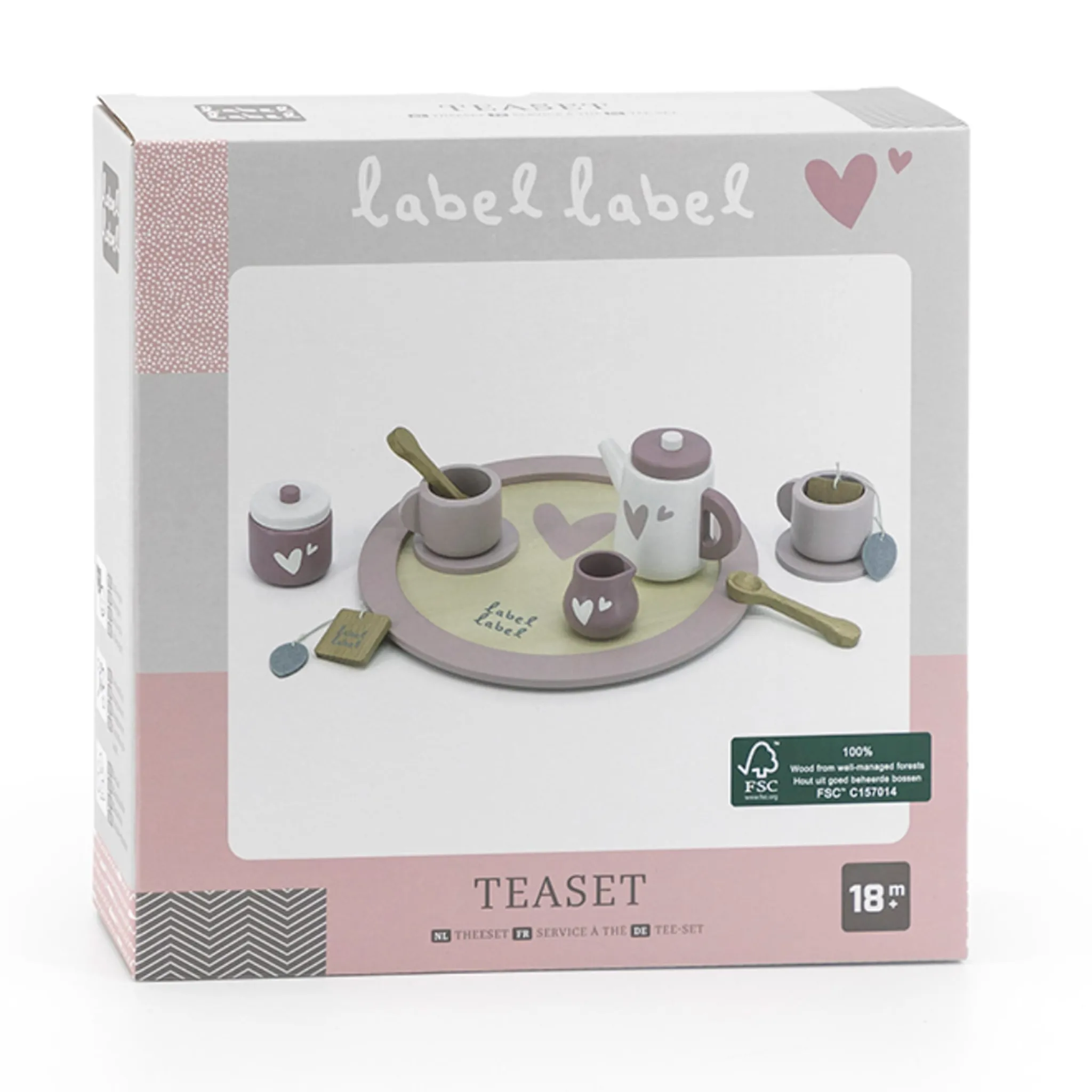 Kids Label Label Pretend Play & Imitation|Wooden Toys>Tea Set - Pink