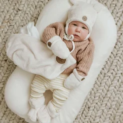 Kids/BOY Petit Coulou Snowsuits|Snowsuits>Teddy bear gift box for baby (4 accessories) - Cream 0-6M