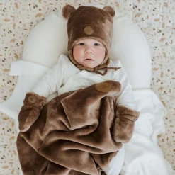 Kids/BOY Petit Coulou Teddy bear gift box for baby (4 accessories) - Moka 0-6M