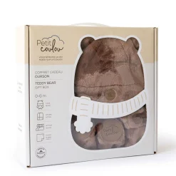 Kids/BOY Petit Coulou Teddy bear gift box for baby (4 accessories) - Moka 0-6M