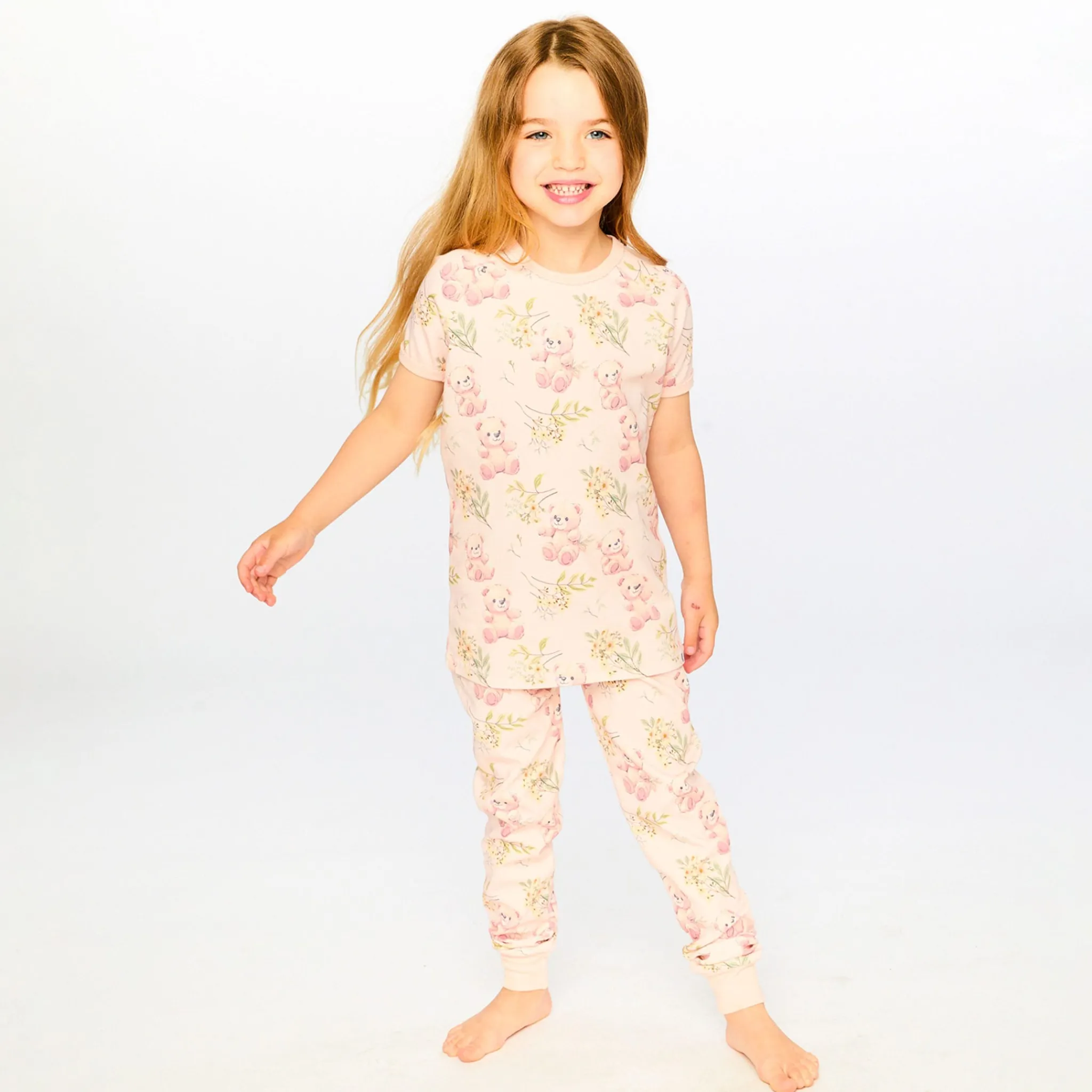 Kids Deux par Deux Teddy Bear Pajama Set 7-10
